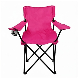 CHAIR, FOLDING W/DRINK HOLDERS, ASST NEON COLORS