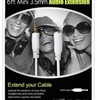 AUDIO EXTENSION CORD, WHITE