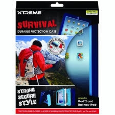 "SURVIVAL" CASE FOR IPAD2, LIGHT/DARK BLUE