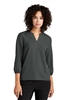 Mercer+Mettle Women's Stretch Crepe 3/4-Sleeve Blouse