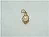 14k yellow gold diamond cultured pearl slide pendant