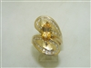 Diamond Gold Topaz Marquise Ring