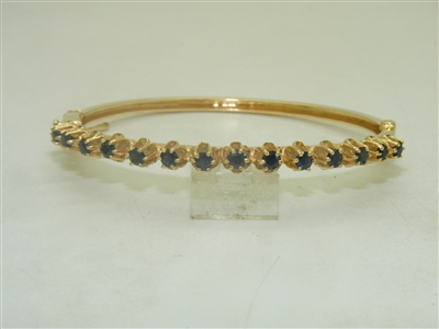 14k Blue Sapphire Bangle Bracelet