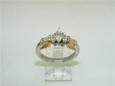 Platinum & 18k Yellow Gold Diamond Ring