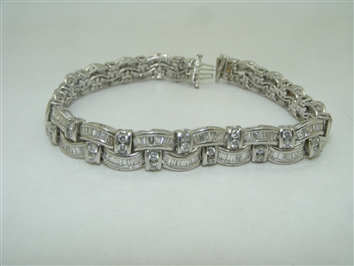 Unisex Diamond White Gold Bracelet