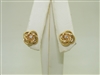 14k Yellow Gold Diamond Knot Earring