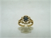 14k yellow gold Natural oval blue sapphire ring