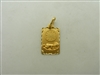 18k yellow gold newborn baby pendant