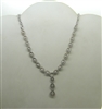Ladies 14k White Gold Pear Shape Necklace
