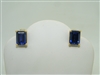 Man made blue sapphire French clip