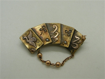 Victorian 1901's 10k Gold Pin