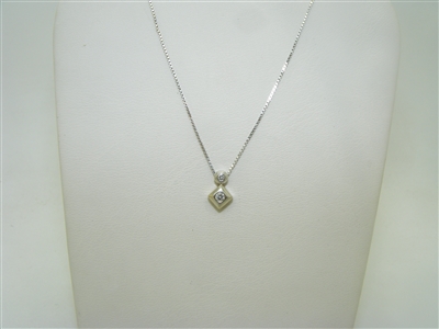 14k white gold diamond necklace