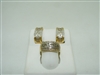 Two Tone white and yellow gold set