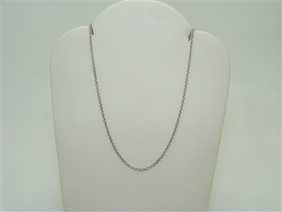18k White Gold Cable Chain