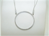 Big Open Diamond Circle double chain necklace