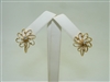 Vintage Non pierced flower diamond earring