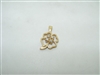Four leaf clover diamond pendant