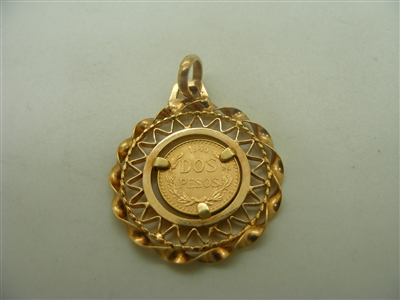 Vintage 1946 Mexican coin pendant