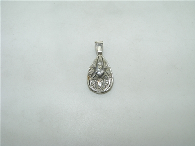 Vintage white gold diamond pendant