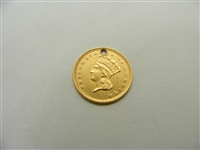 1873 "1 Dollar" 22k Gold Coin Pendant