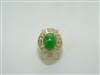 18k Natural Apple Green Jade with Diamonds