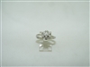 18k white gold diamond flower shape ring
