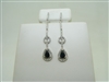 14k white gold natural blue sapphire earrings