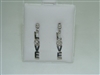 14k white gold "Love" diamond earrings
