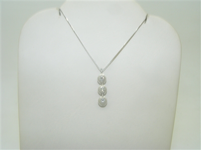 14k white gold diamond necklace