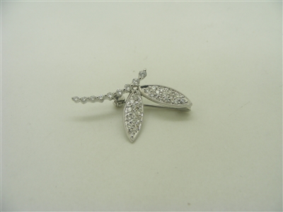 18k white gold diamond Dragonfly pin