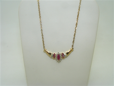 Diamond & ruby necklace