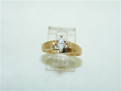 14k Yellow Gold Diamond Marquise