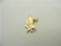 Praying Hands 14 K Yellow Gold Charm