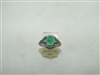Victorian Platinum Colombian Emerald Ring