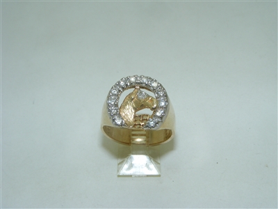 Diamond Lucky Horseshoe ring