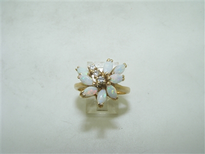 Diamond and flower shaped opals