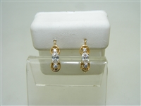 18k yellow gold cubic zircon earrings