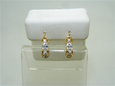 18k yellow gold cubic zircon earrings