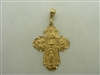 14k yellow gold cross pendant