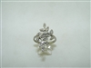 10k white gold branch Diamond ring