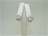 14k White Gold Deigned Diamond Earrings