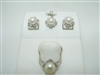 Beautiful diamond and cultured pearl set