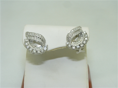 Diamond French Clip Earrings