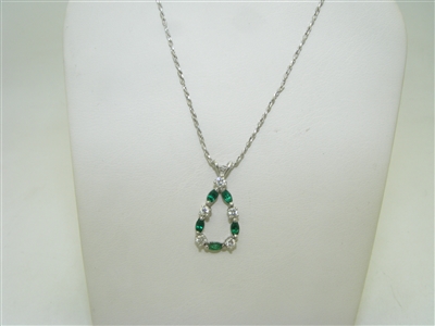 Beautiful Diamond and Emerald Necklace