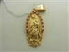 14k yellow gold Cubic zirconia Virgin Guadalupe
