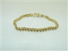 14k Yellow gold Diamond Tennis Bracelet