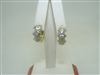 Multi tone gold Cubic zircon hinged hoop earrings