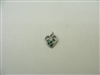 14k White Natural Emerald Heart Pendant