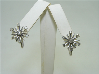 1950's vintage diamond earrings