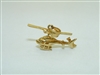 14k Yellow Gold Helicopter Pendant